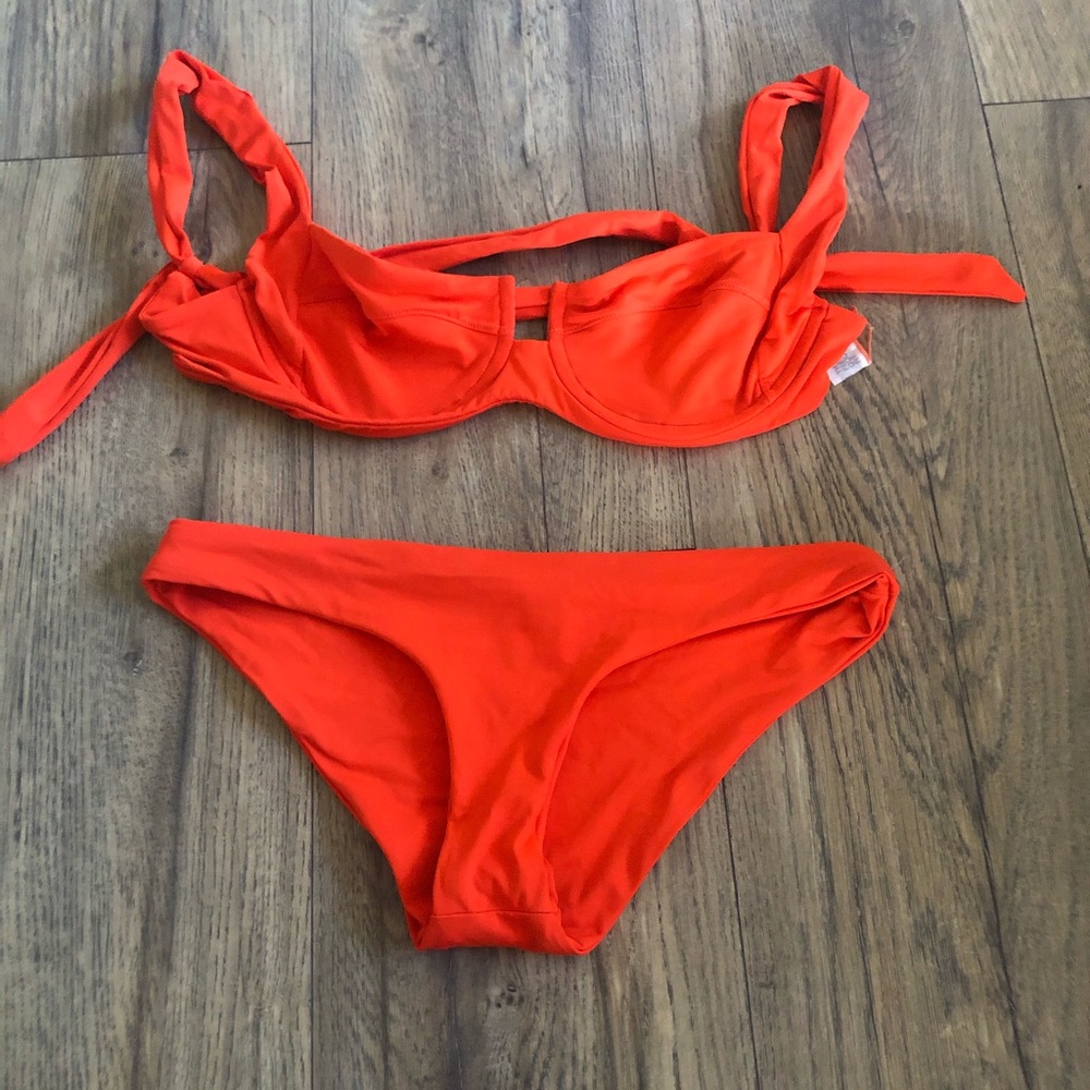 L*Space orange/red bikini